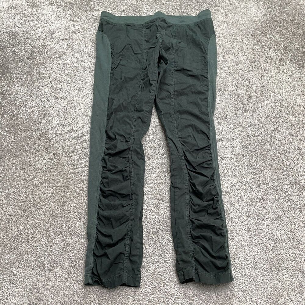 Wearable Geyser Ruched Pull On Pants Womens Large Black Gray Mid Rise Active 33W